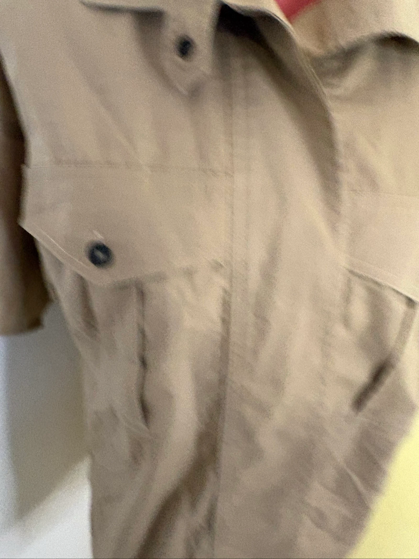 Camisa Safari Oversized Beige con Bolsillos y Charreteras – photo 2